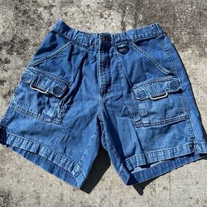 Columbia Men's Denim Blue Cargo Shorts